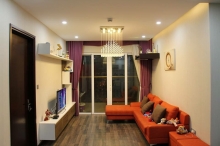 Rèm vải 2 lớp mầu tím