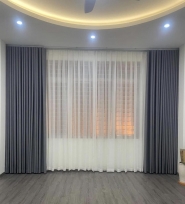 Rèm 2 lớp mầu ghi