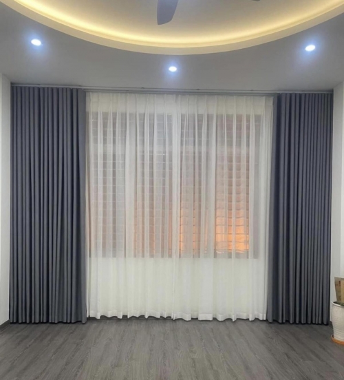 Rèm 2 lớp mầu ghi